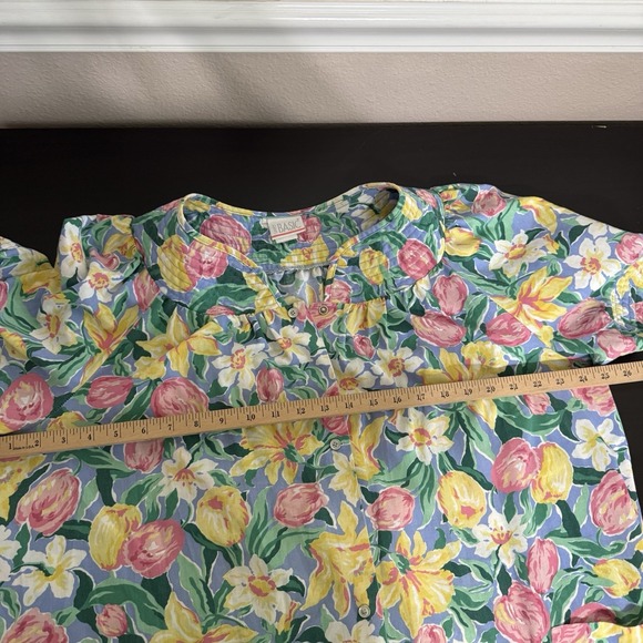 Vintage Floral House Muumuu‎ Robe Dress 1X Simply Basic Trad Wife Colorful Flowy - Picture 6 of 7